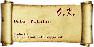 Oster Katalin névjegykártya